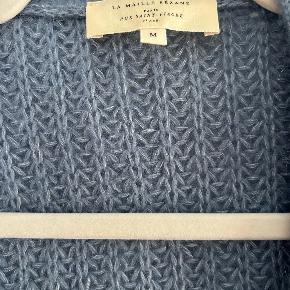 Sezane Cozy Blue Women's Sweater - Picture 4 of 5